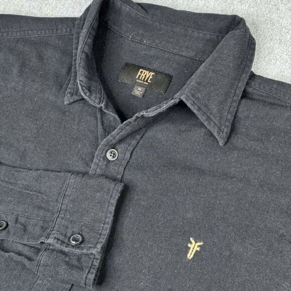 Frye Men's Size Medium‎ Shirt Classic Fit Long Sleeve Jet Black
